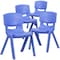 Flash Furniture Blue Plastic Stackable School Chair with 15.5'' Seat Height, PK4 4-YU-YCX4-005-BLUE-GG - alternate 5